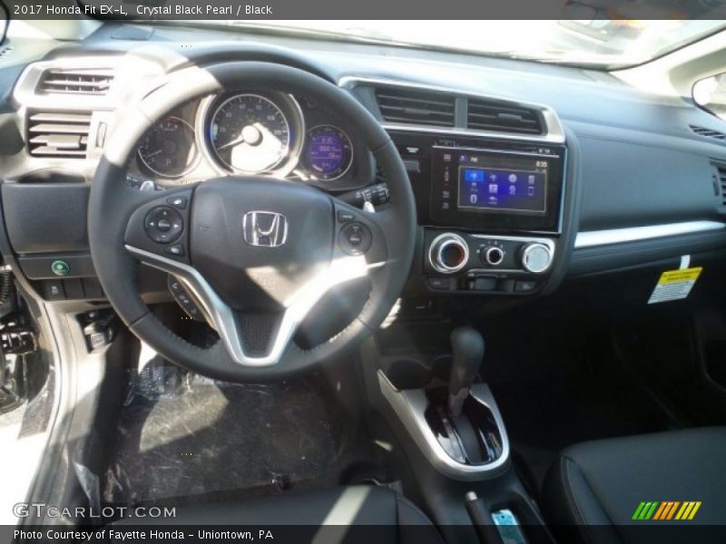 Crystal Black Pearl / Black 2017 Honda Fit EX-L