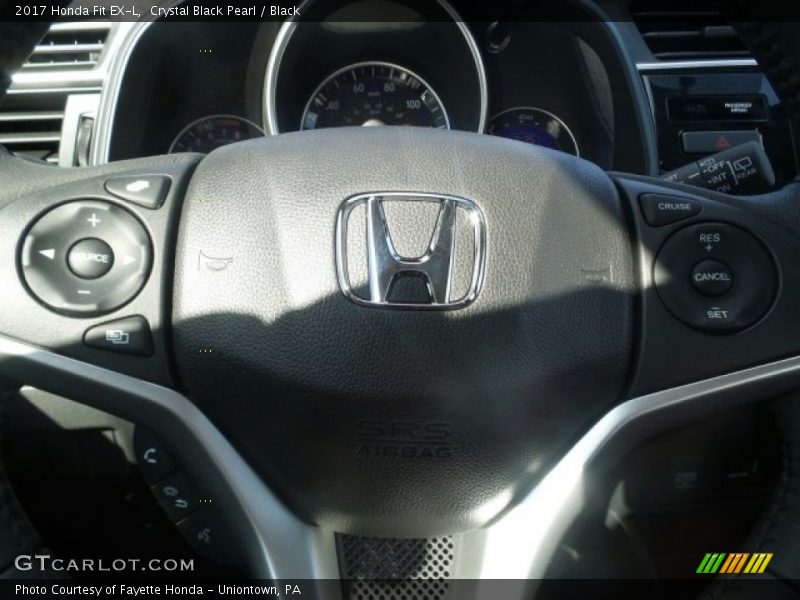 Crystal Black Pearl / Black 2017 Honda Fit EX-L