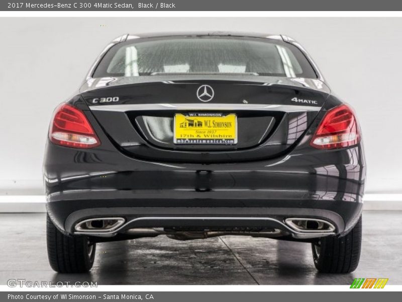 Black / Black 2017 Mercedes-Benz C 300 4Matic Sedan