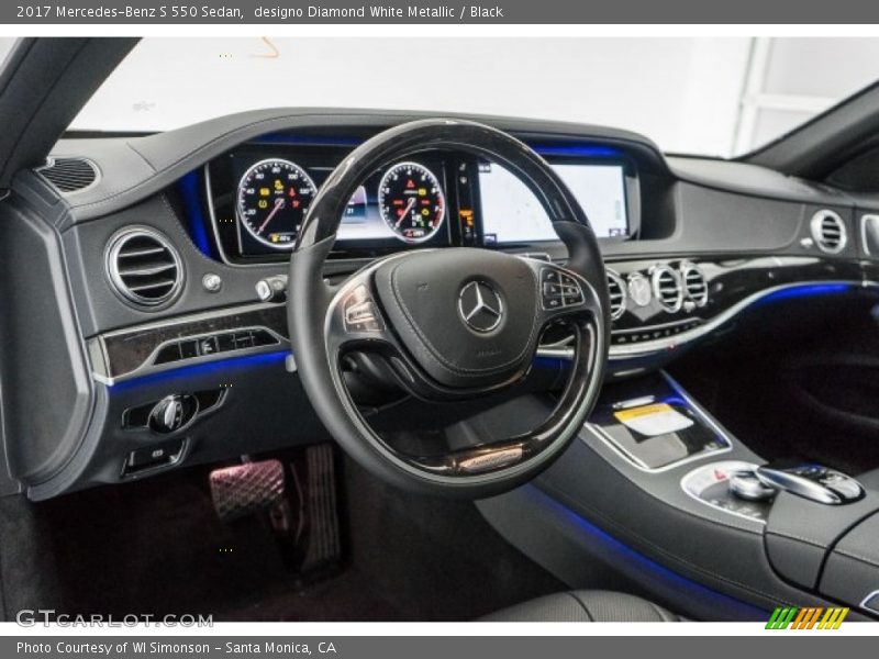 designo Diamond White Metallic / Black 2017 Mercedes-Benz S 550 Sedan