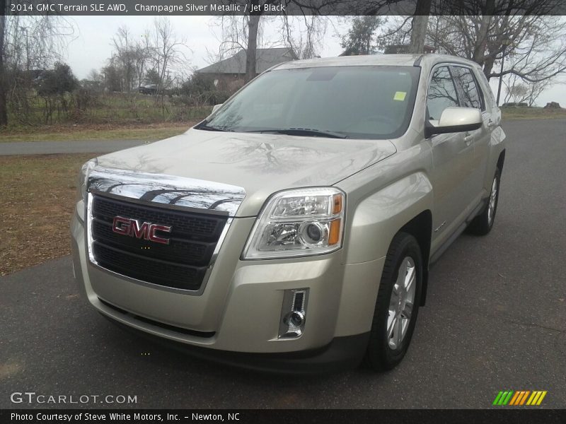 Champagne Silver Metallic / Jet Black 2014 GMC Terrain SLE AWD