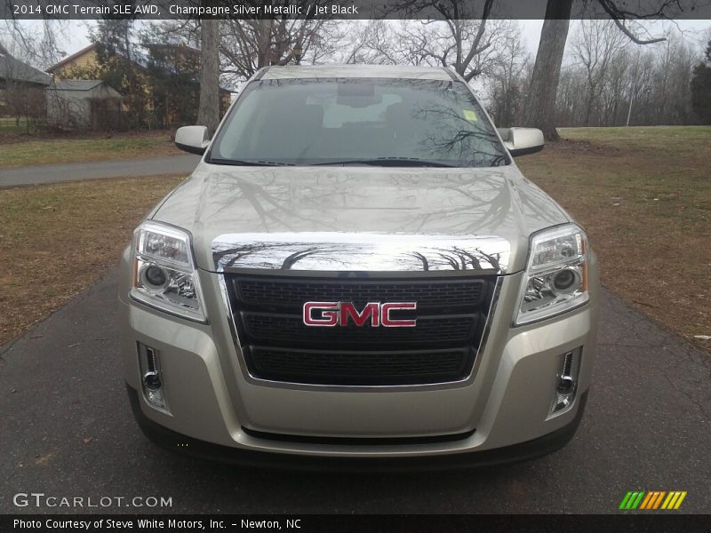 Champagne Silver Metallic / Jet Black 2014 GMC Terrain SLE AWD