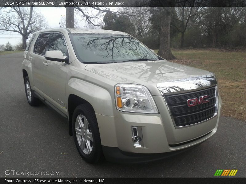 Champagne Silver Metallic / Jet Black 2014 GMC Terrain SLE AWD