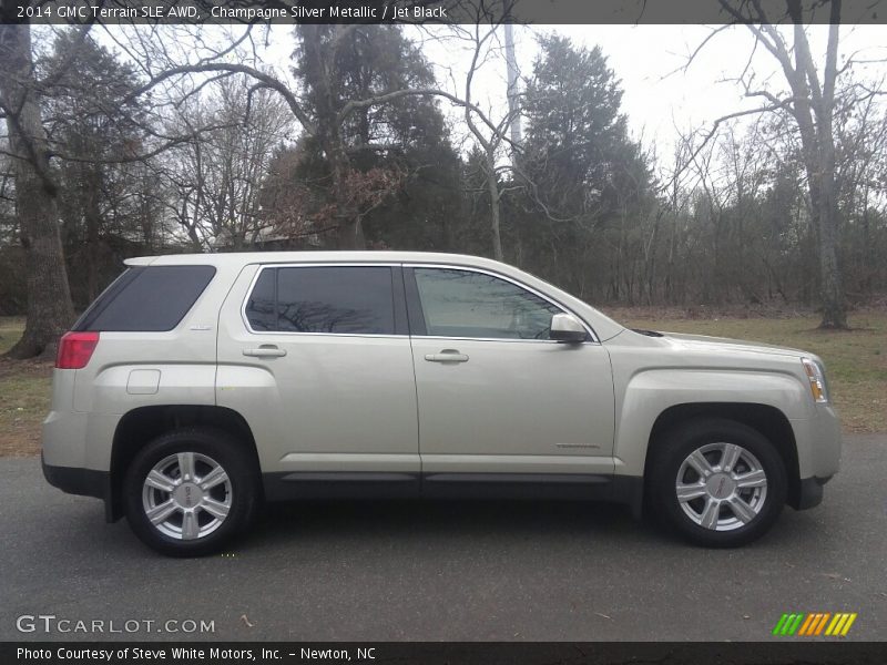 Champagne Silver Metallic / Jet Black 2014 GMC Terrain SLE AWD