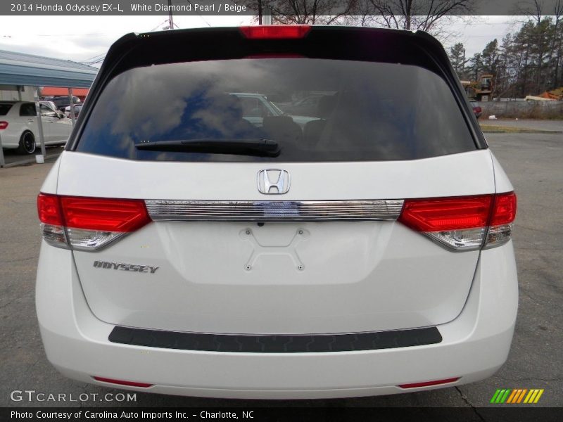 White Diamond Pearl / Beige 2014 Honda Odyssey EX-L