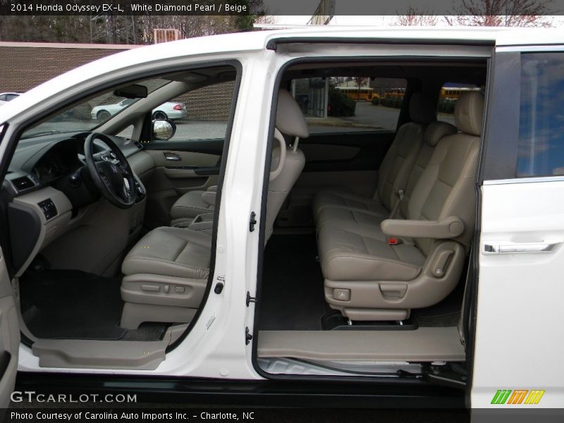 White Diamond Pearl / Beige 2014 Honda Odyssey EX-L