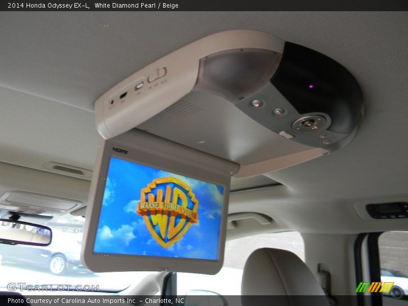 White Diamond Pearl / Beige 2014 Honda Odyssey EX-L