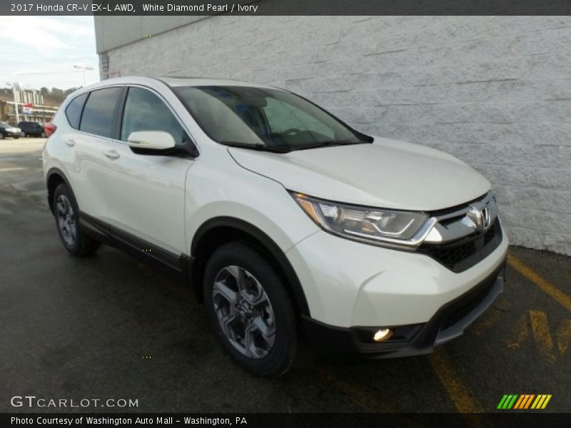 White Diamond Pearl / Ivory 2017 Honda CR-V EX-L AWD