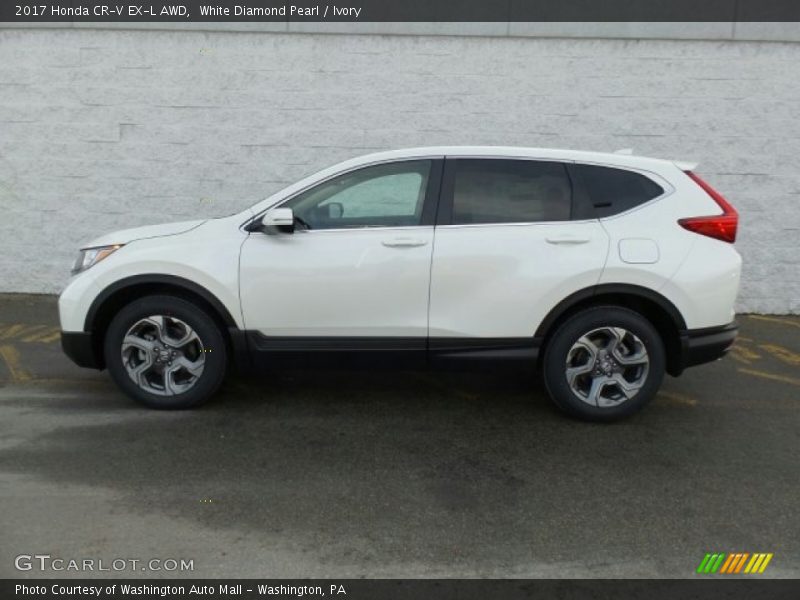 White Diamond Pearl / Ivory 2017 Honda CR-V EX-L AWD