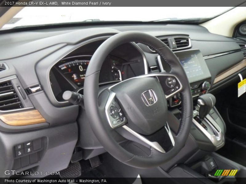White Diamond Pearl / Ivory 2017 Honda CR-V EX-L AWD