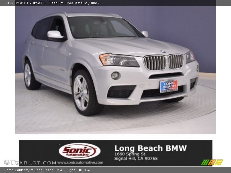 Titanium Silver Metallic / Black 2014 BMW X3 xDrive35i