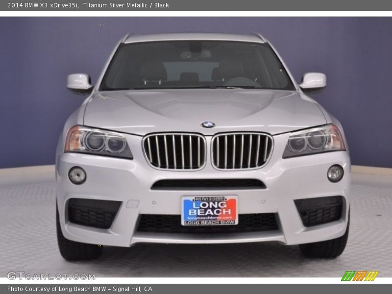 Titanium Silver Metallic / Black 2014 BMW X3 xDrive35i