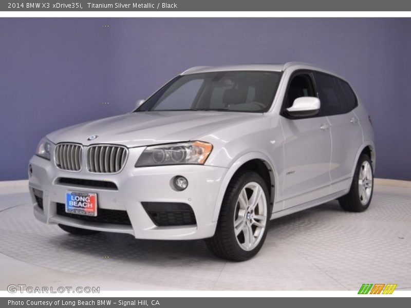 Titanium Silver Metallic / Black 2014 BMW X3 xDrive35i