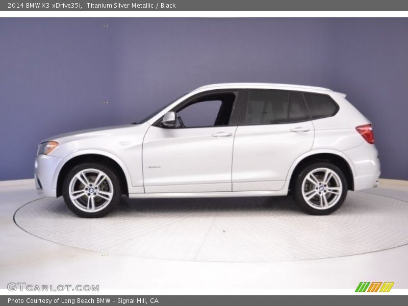 Titanium Silver Metallic / Black 2014 BMW X3 xDrive35i