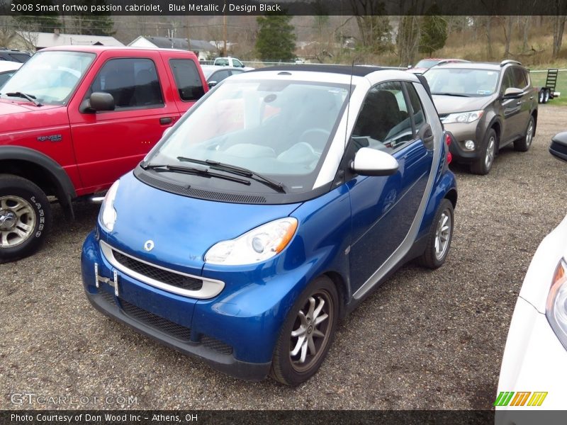 Blue Metallic / Design Black 2008 Smart fortwo passion cabriolet