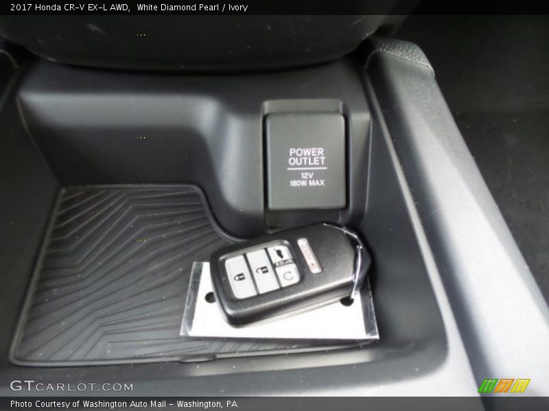 White Diamond Pearl / Ivory 2017 Honda CR-V EX-L AWD