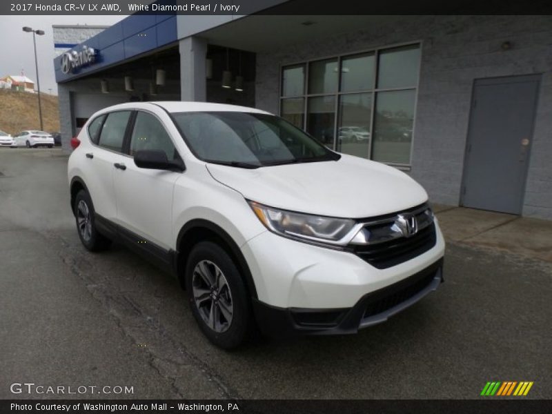 White Diamond Pearl / Ivory 2017 Honda CR-V LX AWD