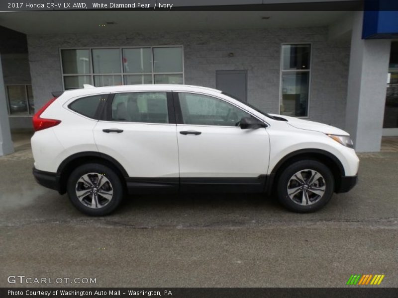 White Diamond Pearl / Ivory 2017 Honda CR-V LX AWD