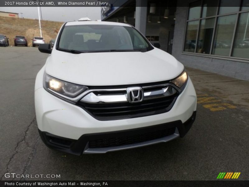 White Diamond Pearl / Ivory 2017 Honda CR-V LX AWD