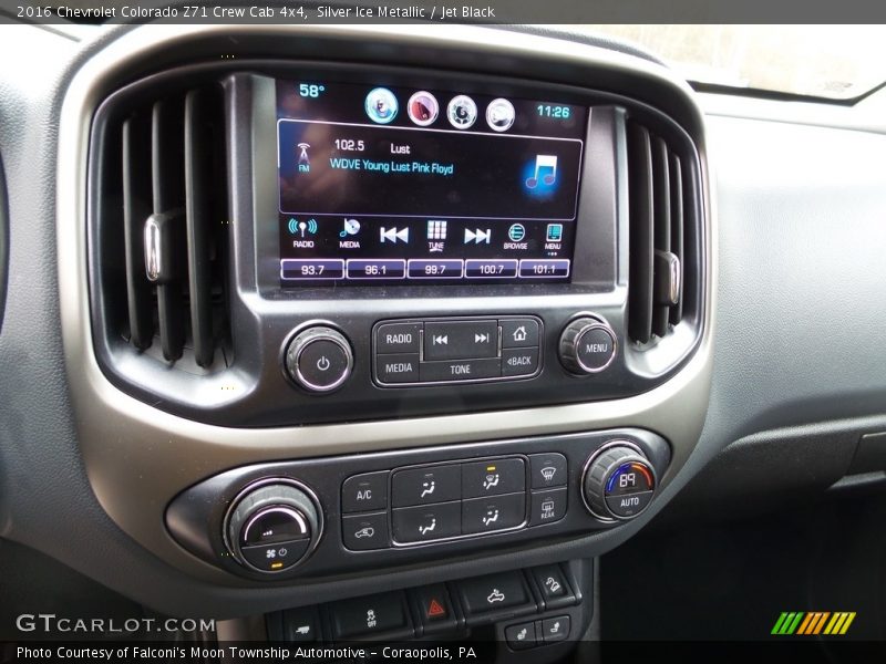 Silver Ice Metallic / Jet Black 2016 Chevrolet Colorado Z71 Crew Cab 4x4