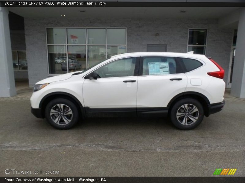 White Diamond Pearl / Ivory 2017 Honda CR-V LX AWD
