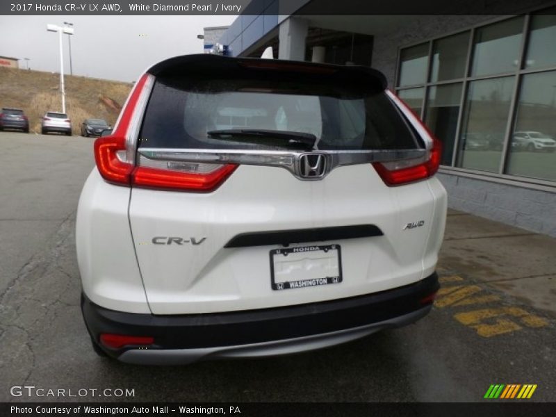 White Diamond Pearl / Ivory 2017 Honda CR-V LX AWD