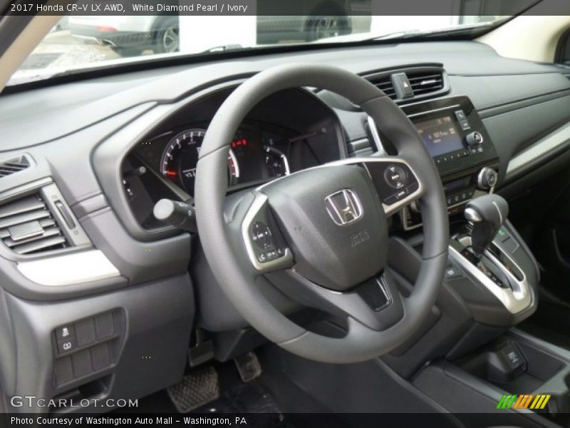 White Diamond Pearl / Ivory 2017 Honda CR-V LX AWD