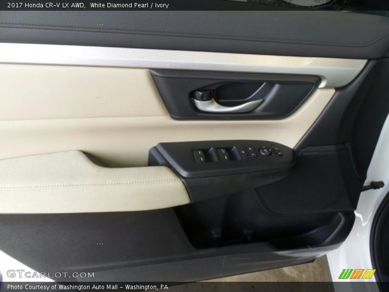 White Diamond Pearl / Ivory 2017 Honda CR-V LX AWD