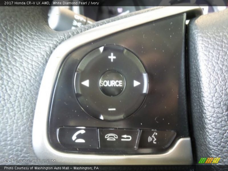 White Diamond Pearl / Ivory 2017 Honda CR-V LX AWD