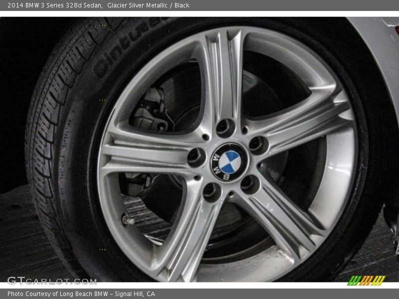 Glacier Silver Metallic / Black 2014 BMW 3 Series 328d Sedan