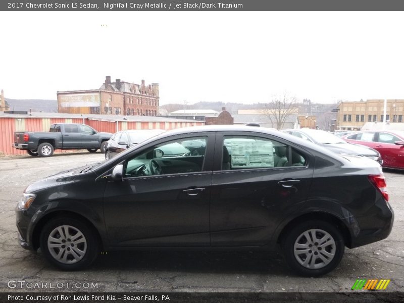 Nightfall Gray Metallic / Jet Black/Dark Titanium 2017 Chevrolet Sonic LS Sedan