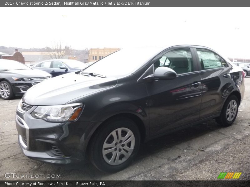 Nightfall Gray Metallic / Jet Black/Dark Titanium 2017 Chevrolet Sonic LS Sedan