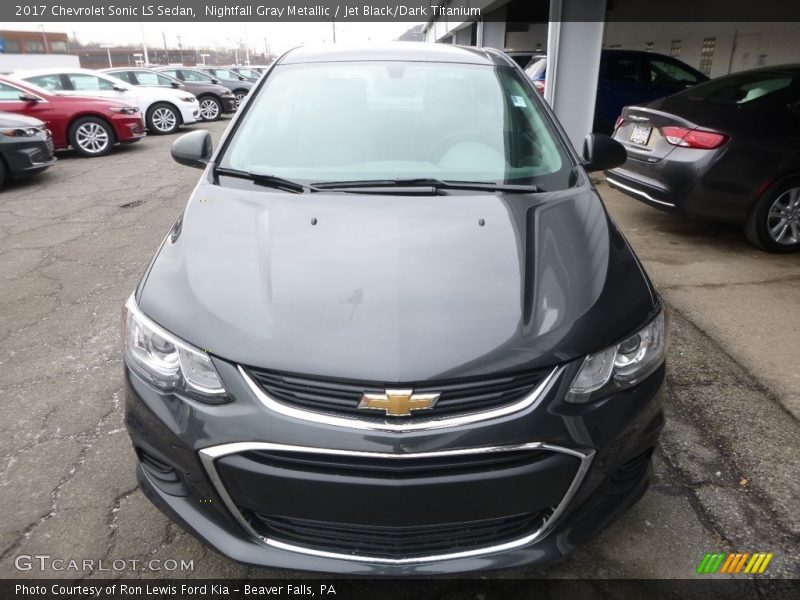 Nightfall Gray Metallic / Jet Black/Dark Titanium 2017 Chevrolet Sonic LS Sedan