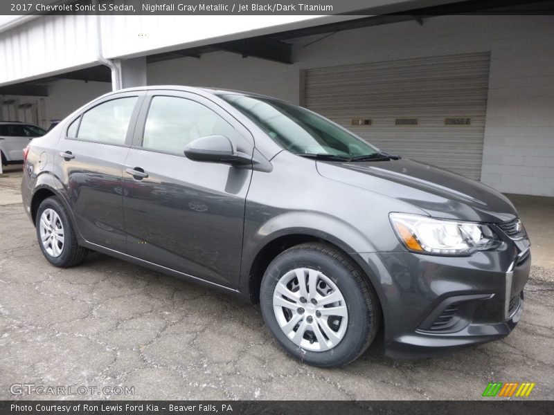 Nightfall Gray Metallic / Jet Black/Dark Titanium 2017 Chevrolet Sonic LS Sedan