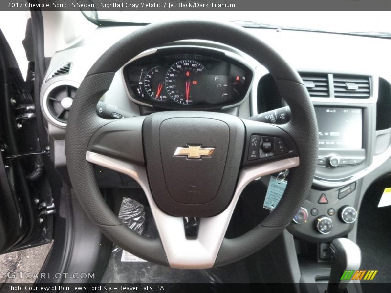 Nightfall Gray Metallic / Jet Black/Dark Titanium 2017 Chevrolet Sonic LS Sedan