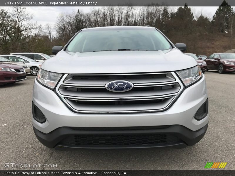 Ingot Silver Metallic / Ebony 2017 Ford Edge SE AWD