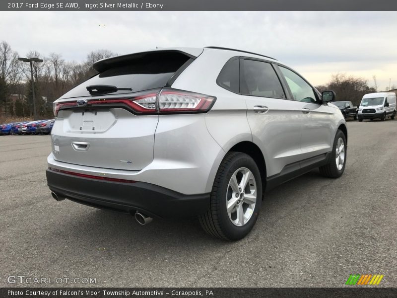 Ingot Silver Metallic / Ebony 2017 Ford Edge SE AWD