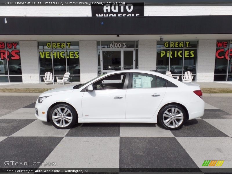 Summit White / Cocoa/Light Neutral 2016 Chevrolet Cruze Limited LTZ