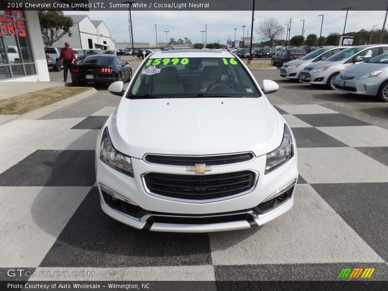 Summit White / Cocoa/Light Neutral 2016 Chevrolet Cruze Limited LTZ