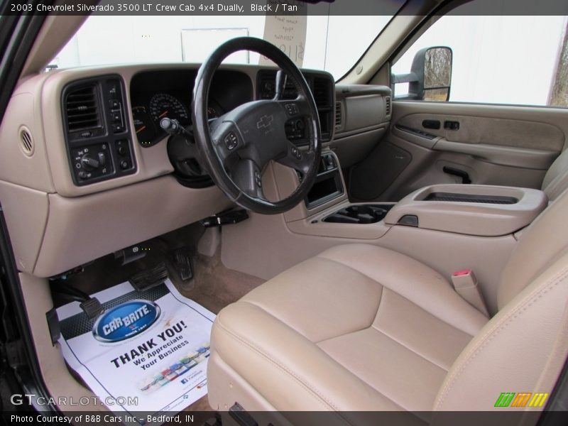 Black / Tan 2003 Chevrolet Silverado 3500 LT Crew Cab 4x4 Dually