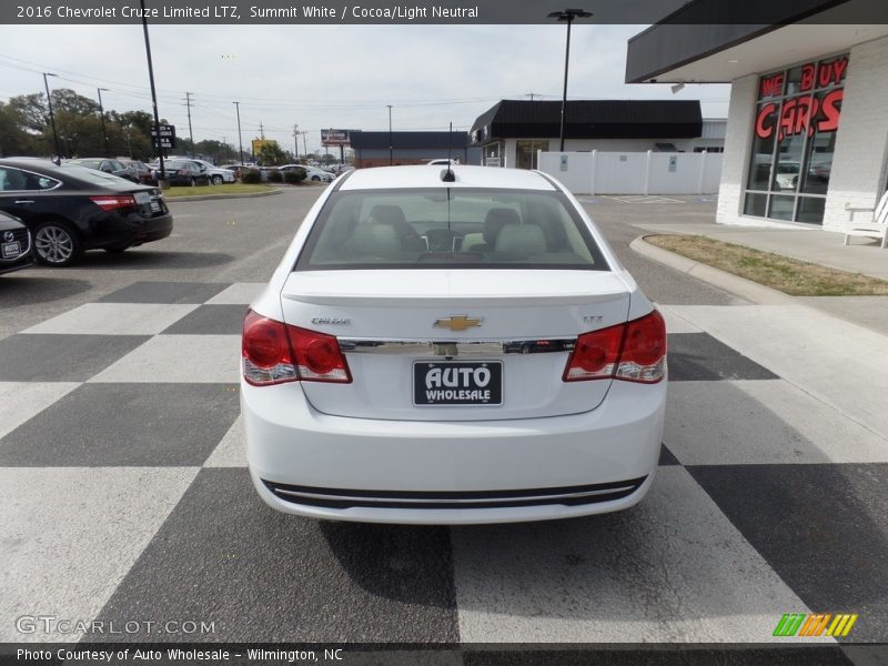 Summit White / Cocoa/Light Neutral 2016 Chevrolet Cruze Limited LTZ