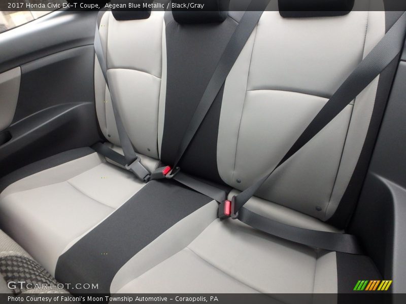 Aegean Blue Metallic / Black/Gray 2017 Honda Civic EX-T Coupe