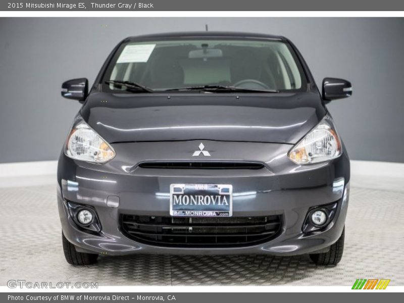Thunder Gray / Black 2015 Mitsubishi Mirage ES