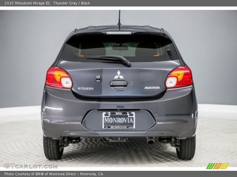 Thunder Gray / Black 2015 Mitsubishi Mirage ES