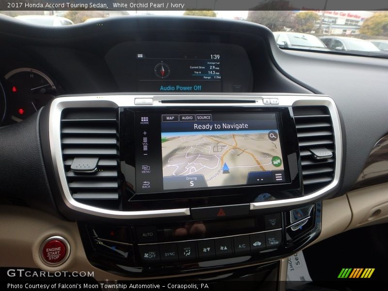 White Orchid Pearl / Ivory 2017 Honda Accord Touring Sedan