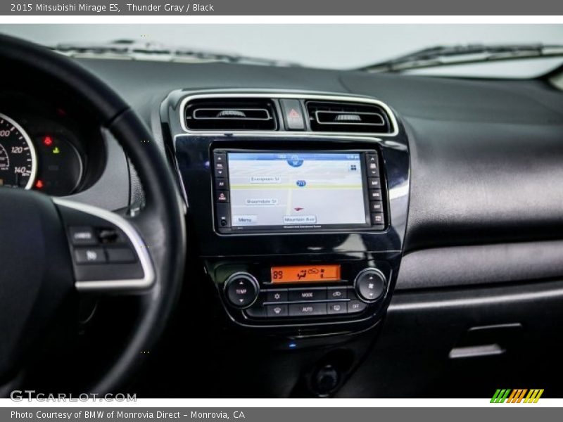 Thunder Gray / Black 2015 Mitsubishi Mirage ES