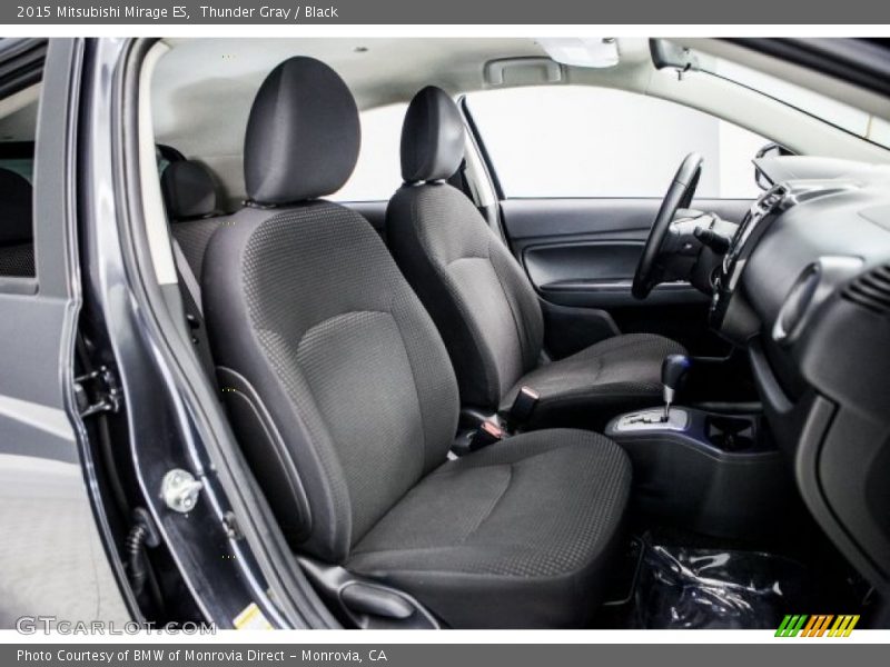 Thunder Gray / Black 2015 Mitsubishi Mirage ES