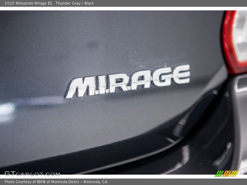 Thunder Gray / Black 2015 Mitsubishi Mirage ES