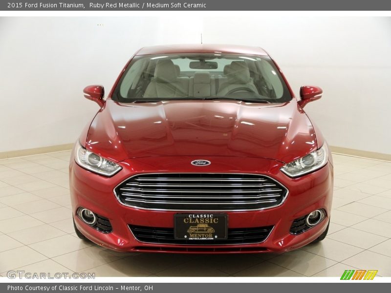 Ruby Red Metallic / Medium Soft Ceramic 2015 Ford Fusion Titanium