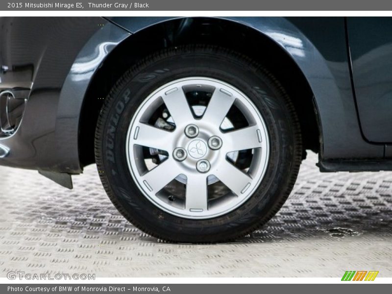 Thunder Gray / Black 2015 Mitsubishi Mirage ES